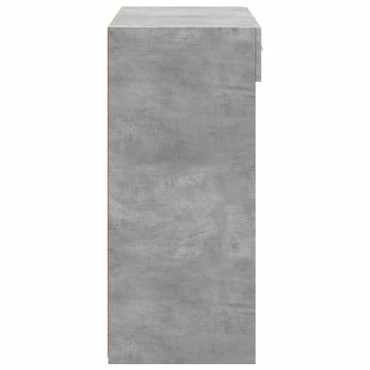vidaXL Ντουλάπι Γκρι Σκυροδέματος 80x42,5x93cm Επεξεργασμένο Ξύλο 1 τεμ.