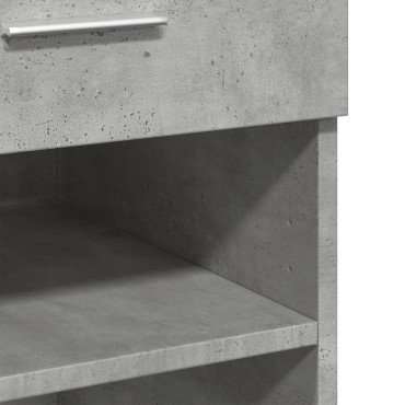 vidaXL Ντουλάπι Γκρι Σκυροδέματος 80x42,5x93cm Επεξεργασμένο Ξύλο 1 τεμ.