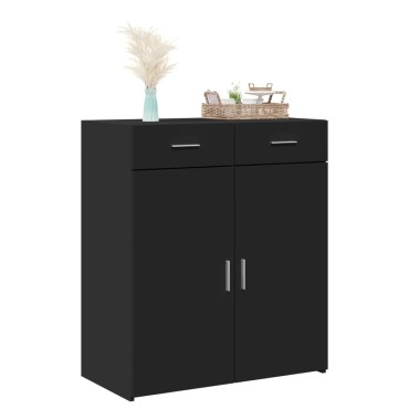 vidaXL Ντουλάπι Μαύρη 80x42,5x93cm από Επεξεργασμένο Ξύλο 1 τεμ.