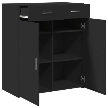 vidaXL Ντουλάπι Μαύρη 80x42,5x93cm από Επεξεργασμένο Ξύλο 1 τεμ.