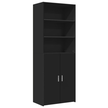 vidaXL Ντουλάπι Μαύρο 70x42,5x185cm Επεξεργασμένο Ξύλο 1 τεμ.