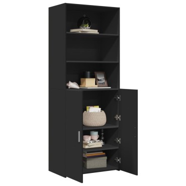 vidaXL Ντουλάπι Μαύρο 70x42,5x185cm Επεξεργασμένο Ξύλο 1 τεμ.
