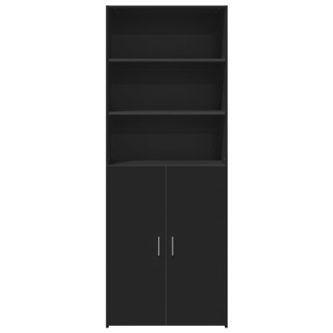 vidaXL Ντουλάπι Μαύρο 70x42,5x185cm Επεξεργασμένο Ξύλο 1 τεμ.