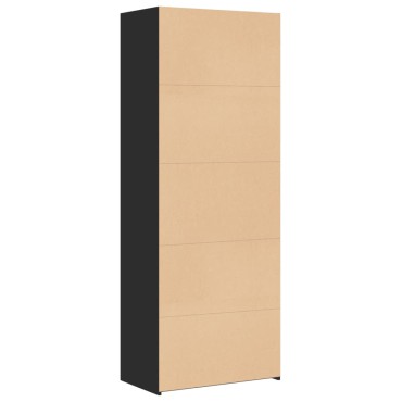 vidaXL Ντουλάπι Μαύρο 70x42,5x185cm Επεξεργασμένο Ξύλο 1 τεμ.