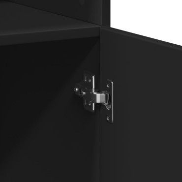 vidaXL Ντουλάπι Μαύρο 70x42,5x185cm Επεξεργασμένο Ξύλο 1 τεμ.