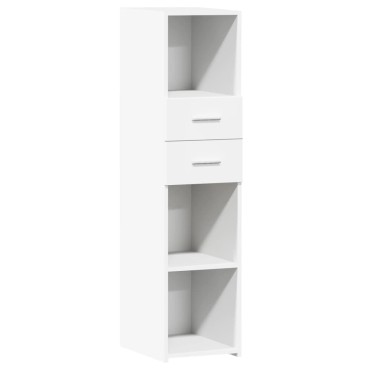 vidaXL Ντουλάπι Λευκό 30x42,5x124cm από Επεξεργασμένο Ξύλο 1 τεμ.