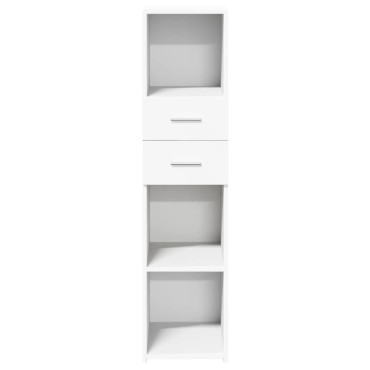 vidaXL Ντουλάπι Λευκό 30x42,5x124cm από Επεξεργασμένο Ξύλο 1 τεμ.