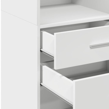 vidaXL Ντουλάπι Λευκό 30x42,5x124cm από Επεξεργασμένο Ξύλο 1 τεμ.