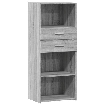 vidaXL Ντουλάπι Γκρι Sonoma 50x42,5x124cm από Επεξεργασμένο Ξύλο 1 τεμ.