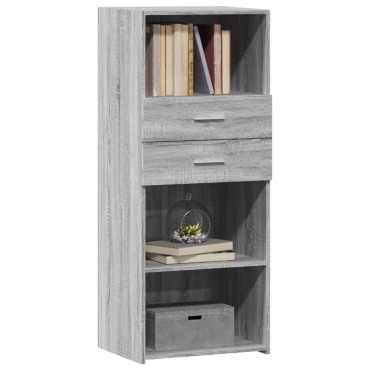vidaXL Ντουλάπι Γκρι Sonoma 50x42,5x124cm από Επεξεργασμένο Ξύλο 1 τεμ.