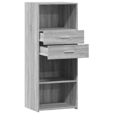 vidaXL Ντουλάπι Γκρι Sonoma 50x42,5x124cm από Επεξεργασμένο Ξύλο 1 τεμ.
