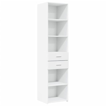 vidaXL Ντουλάπι Λευκό 45x42,5x185cm από Επεξεργασμένο Ξύλο 1 τεμ.