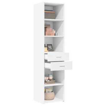 vidaXL Ντουλάπι Λευκό 45x42,5x185cm από Επεξεργασμένο Ξύλο 1 τεμ.