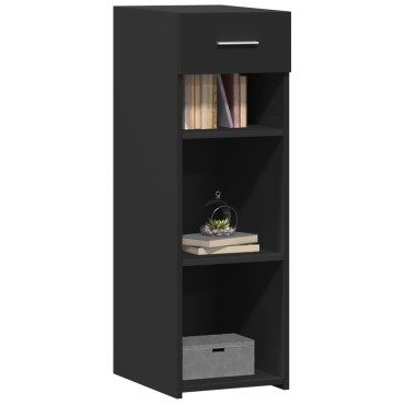 vidaXL Συρταριέρα Μαύρη 30x42,5x93cm από Επεξεργασμένο Ξύλο 1 τεμ.