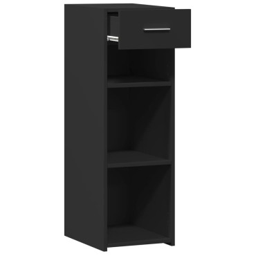 vidaXL Συρταριέρα Μαύρη 30x42,5x93cm από Επεξεργασμένο Ξύλο 1 τεμ.