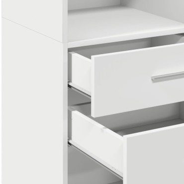 vidaXL Ντουλάπι Μαύρο 50x42,5x124cm από Επεξεργασμένο Ξύλο 1 τεμ.