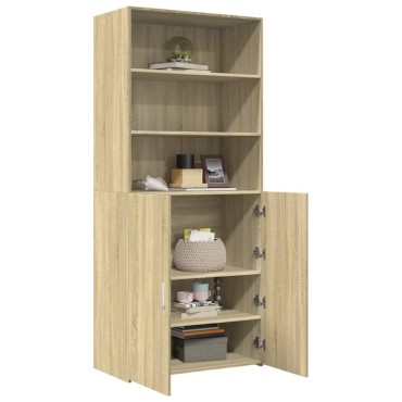 vidaXL Ντουλάπι Sonoma Δρυς 80x42,5x185cm από Επεξεργασμένο Ξύλο 1 τεμ.