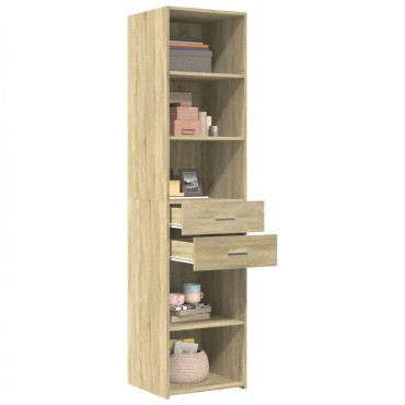 vidaXL Ντουλάπι Sonoma Δρυς 45x42,5x185cm από Επεξεργασμένο Ξύλο 1 τεμ.
