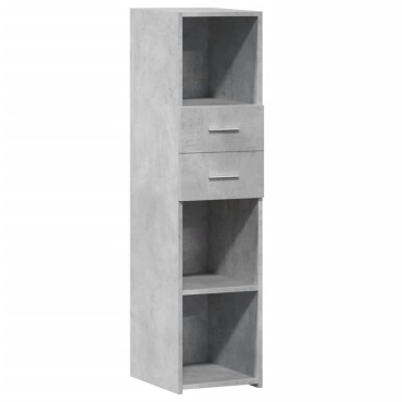vidaXL Ντουλάπι Γκρι Σκυρ. 30x42,5x124cm από Επεξεργασμένο Ξύλο 1 τεμ.