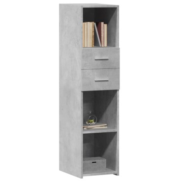 vidaXL Ντουλάπι Γκρι Σκυρ. 30x42,5x124cm από Επεξεργασμένο Ξύλο 1 τεμ.