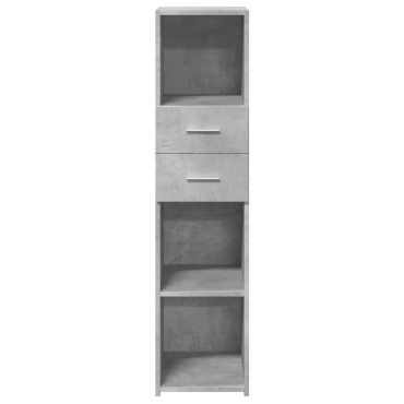 vidaXL Ντουλάπι Γκρι Σκυρ. 30x42,5x124cm από Επεξεργασμένο Ξύλο 1 τεμ.