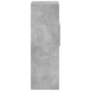 vidaXL Ντουλάπι Γκρι Σκυρ. 30x42,5x124cm από Επεξεργασμένο Ξύλο 1 τεμ.