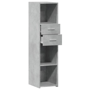 vidaXL Ντουλάπι Γκρι Σκυρ. 30x42,5x124cm από Επεξεργασμένο Ξύλο 1 τεμ.