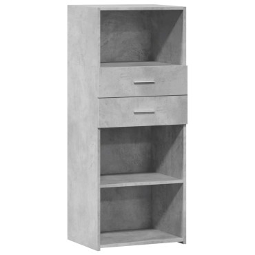 vidaXL Ντουλάπι Γκρι Σκυρ. 50x42,5x124cm από Επεξεργασμένο Ξύλο 1 τεμ.