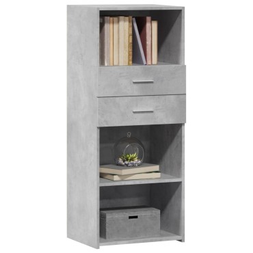 vidaXL Ντουλάπι Γκρι Σκυρ. 50x42,5x124cm από Επεξεργασμένο Ξύλο 1 τεμ.