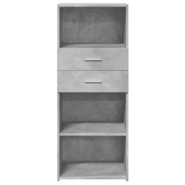 vidaXL Ντουλάπι Γκρι Σκυρ. 50x42,5x124cm από Επεξεργασμένο Ξύλο 1 τεμ.