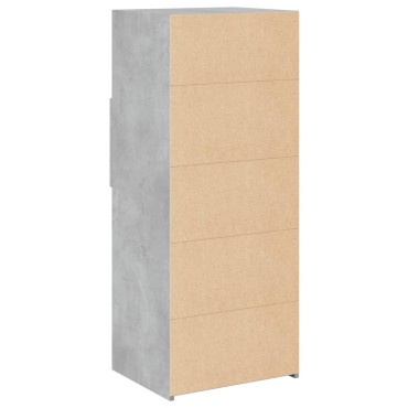 vidaXL Ντουλάπι Γκρι Σκυρ. 50x42,5x124cm από Επεξεργασμένο Ξύλο 1 τεμ.