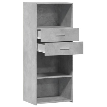 vidaXL Ντουλάπι Γκρι Σκυρ. 50x42,5x124cm από Επεξεργασμένο Ξύλο 1 τεμ.