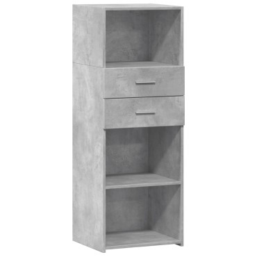 vidaXL Ντουλάπι Γκρι Σκυρ. 45x42,5x124cm από Επεξεργασμένο Ξύλο 1 τεμ.
