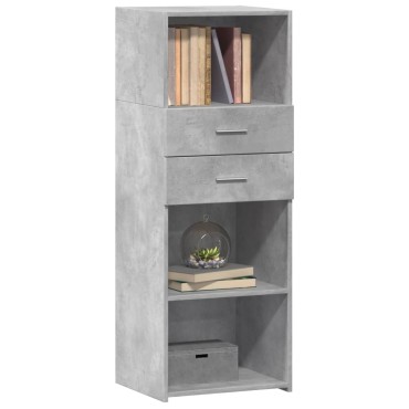 vidaXL Ντουλάπι Γκρι Σκυρ. 45x42,5x124cm από Επεξεργασμένο Ξύλο 1 τεμ.