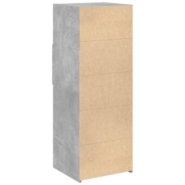 vidaXL Ντουλάπι Γκρι Σκυρ. 45x42,5x124cm από Επεξεργασμένο Ξύλο 1 τεμ.