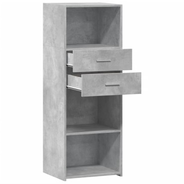 vidaXL Ντουλάπι Γκρι Σκυρ. 45x42,5x124cm από Επεξεργασμένο Ξύλο 1 τεμ.