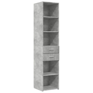 vidaXL Ντουλάπι Γκρι Σκυροδέματος 40x42,5x185cm Επεξεργασμένο Ξύλο 1 τεμ.