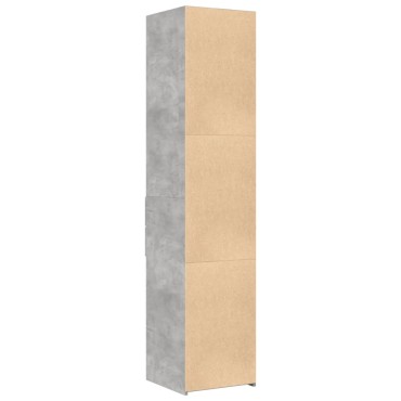 vidaXL Ντουλάπι Γκρι Σκυροδέματος 40x42,5x185cm Επεξεργασμένο Ξύλο 1 τεμ.