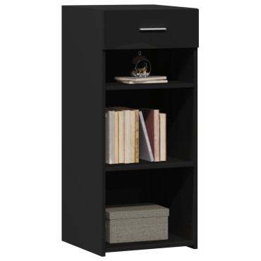 vidaXL Συρταριέρα Μαύρη 40x42,5x93cm από Επεξεργασμένο Ξύλο 1 τεμ.
