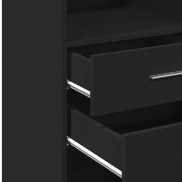 vidaXL Ντουλάπι Μαύρο 40x42,5x124cm από Επεξεργασμένο Ξύλο 1 τεμ.