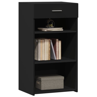 vidaXL Συρταριέρα Μαύρη 50x42,5x93cm από Επεξεργασμένο Ξύλο 1 τεμ.