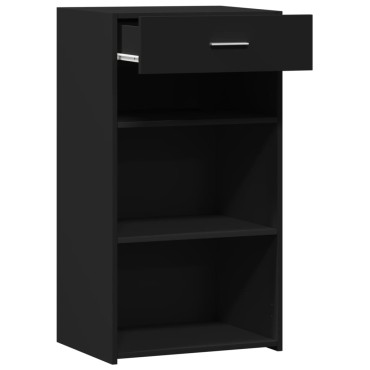 vidaXL Συρταριέρα Μαύρη 50x42,5x93cm από Επεξεργασμένο Ξύλο 1 τεμ.
