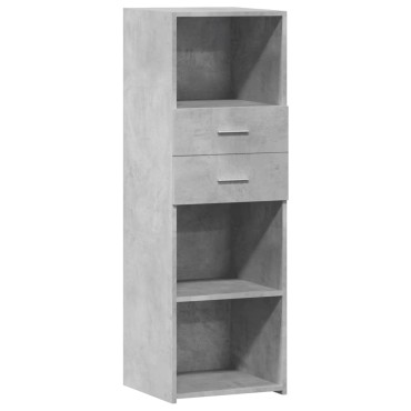 vidaXL Ντουλάπι Γκρι Σκυρ. 40x42,5x124cm από Επεξεργασμένο Ξύλο 1 τεμ.