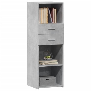vidaXL Ντουλάπι Γκρι Σκυρ. 40x42,5x124cm από Επεξεργασμένο Ξύλο 1 τεμ.