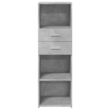 vidaXL Ντουλάπι Γκρι Σκυρ. 40x42,5x124cm από Επεξεργασμένο Ξύλο 1 τεμ.