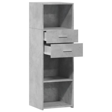 vidaXL Ντουλάπι Γκρι Σκυρ. 40x42,5x124cm από Επεξεργασμένο Ξύλο 1 τεμ.