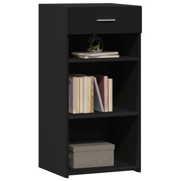 vidaXL Συρταριέρα Μαύρη 45x42,5x93cm από Επεξεργασμένο Ξύλο 1 τεμ.