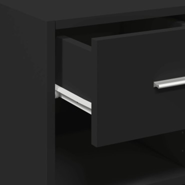 vidaXL Συρταριέρα Μαύρη 45x42,5x93cm από Επεξεργασμένο Ξύλο 1 τεμ.