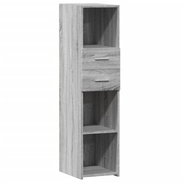 vidaXL Ντουλάπι Γκρι Sonoma 30x42,5x124cm από Επεξεργασμένο Ξύλο 1 τεμ.
