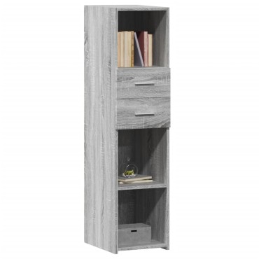 vidaXL Ντουλάπι Γκρι Sonoma 30x42,5x124cm από Επεξεργασμένο Ξύλο 1 τεμ.
